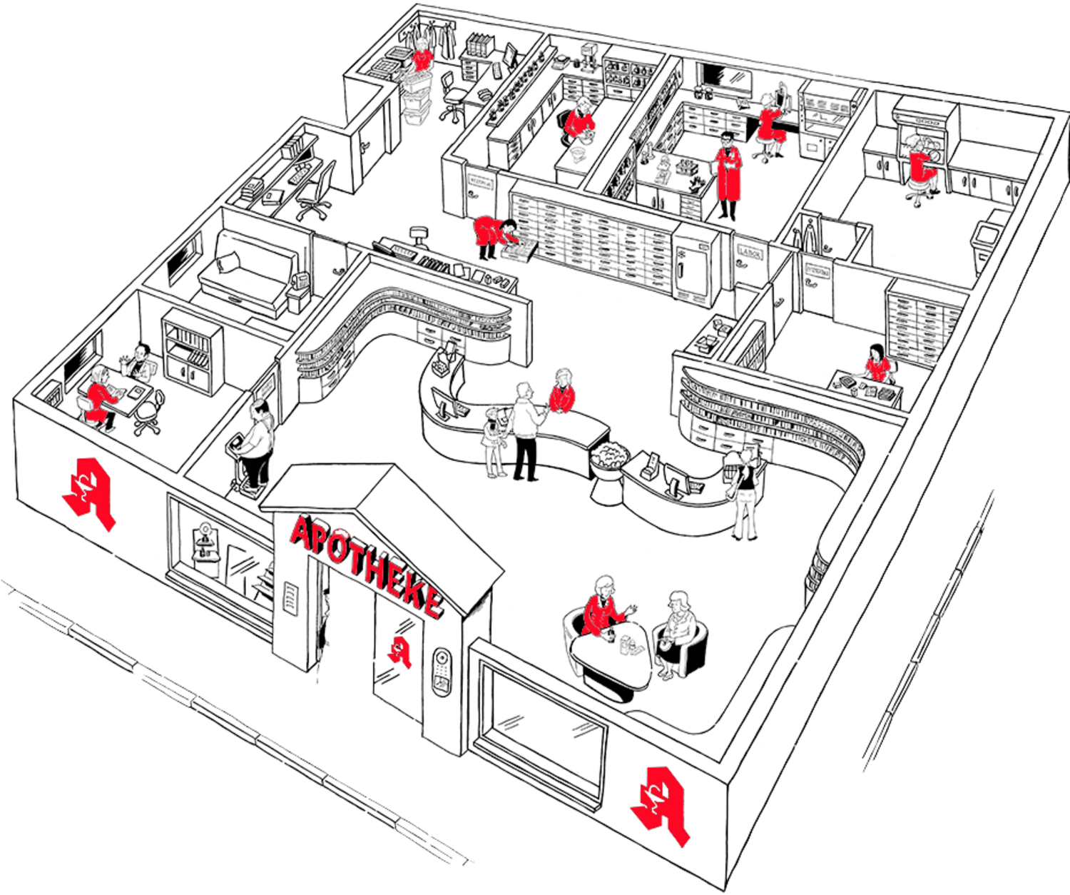 Apotheken-Grundriss